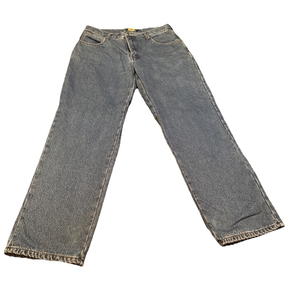 VTG‎ Cabela's Women's 14R Flannel Lined Jeans Red Plaid Warm Winter Denim Pants